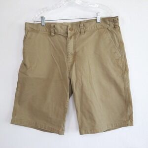 Nike 6.0 Shorts Mens 38 Chino Casual Skater Stretch Flex Flat Front Tan Khaki